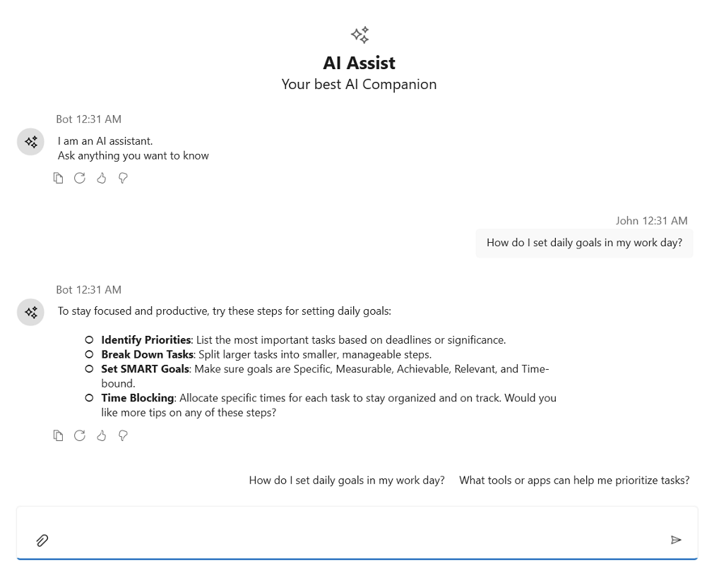 Input toolbar position in WPF SfAIAssistView control