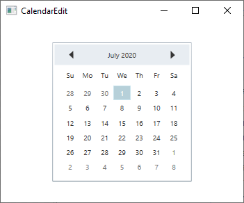 wpf calendar control added by code-behind