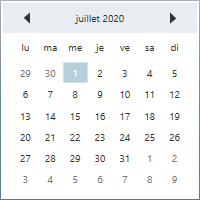 wpf calendar control with french culture