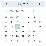 wpf calendar control structure