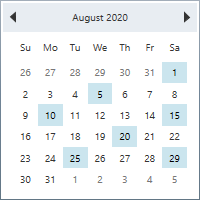 Multiple dates selected programmatically from the CalendarEdit