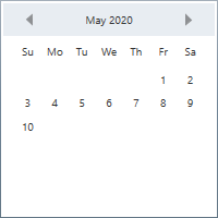 CalendarEdit showing dates that are disabled