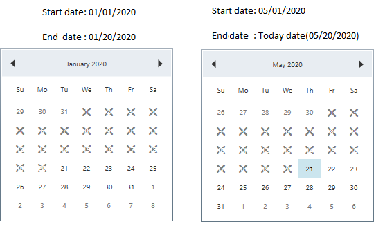 Block particular dates in WPF CalendarEdit