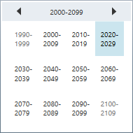 Changed initial display mode as years range