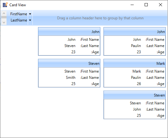 wpf card view items flow direction changed to right to left