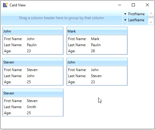 wpf card view items edited by keyboard and mouse interaction
