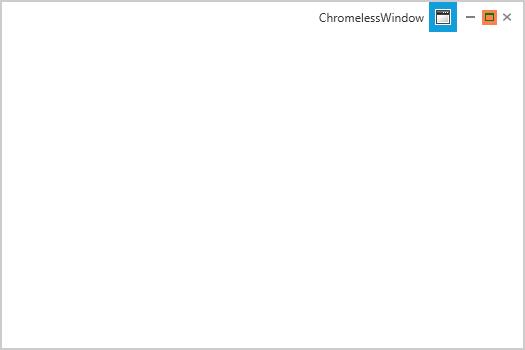 Styling in WPF Chromeless Window Control | Syncfusion