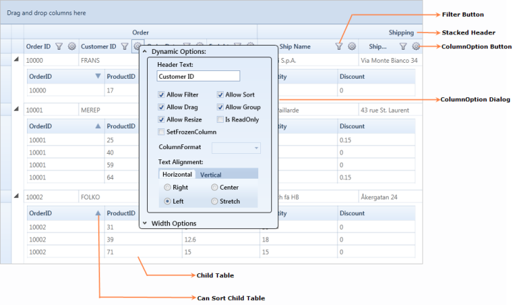 WPF Overview of GridData control