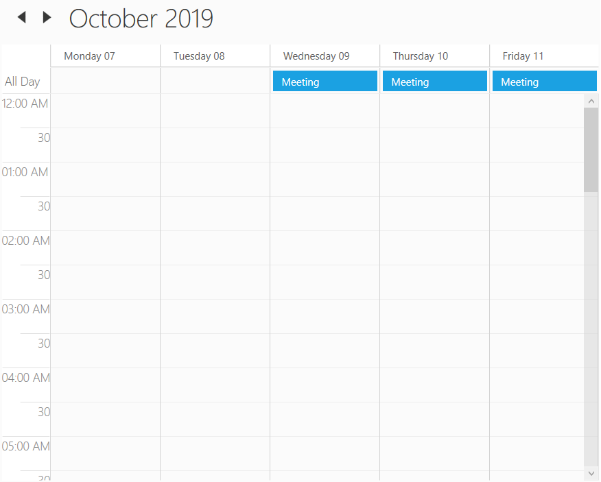 WPF Scheduler appointment default behavior