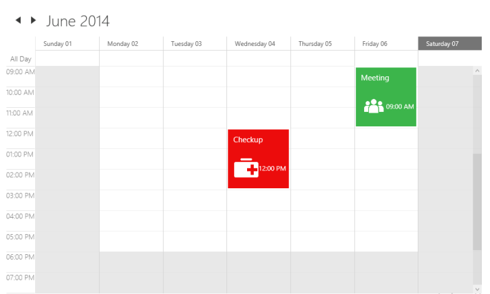 WPF Scheduler appointment template customization