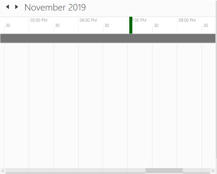 WPF Scheduler timeline view customize current time indicator
