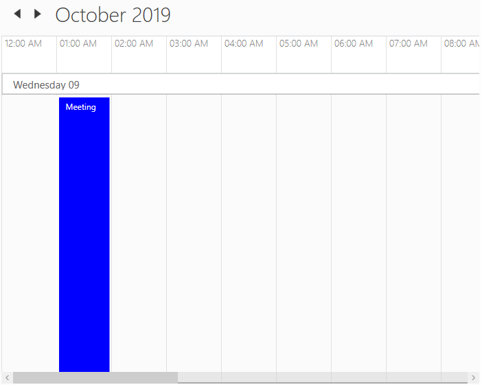 WPF scheduler timeline view timeinterval