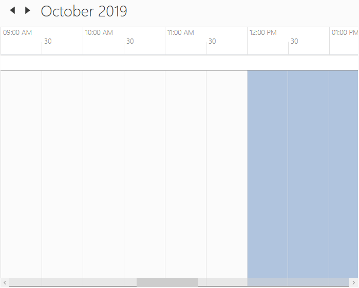 WPF scheduler timeline view working hours
