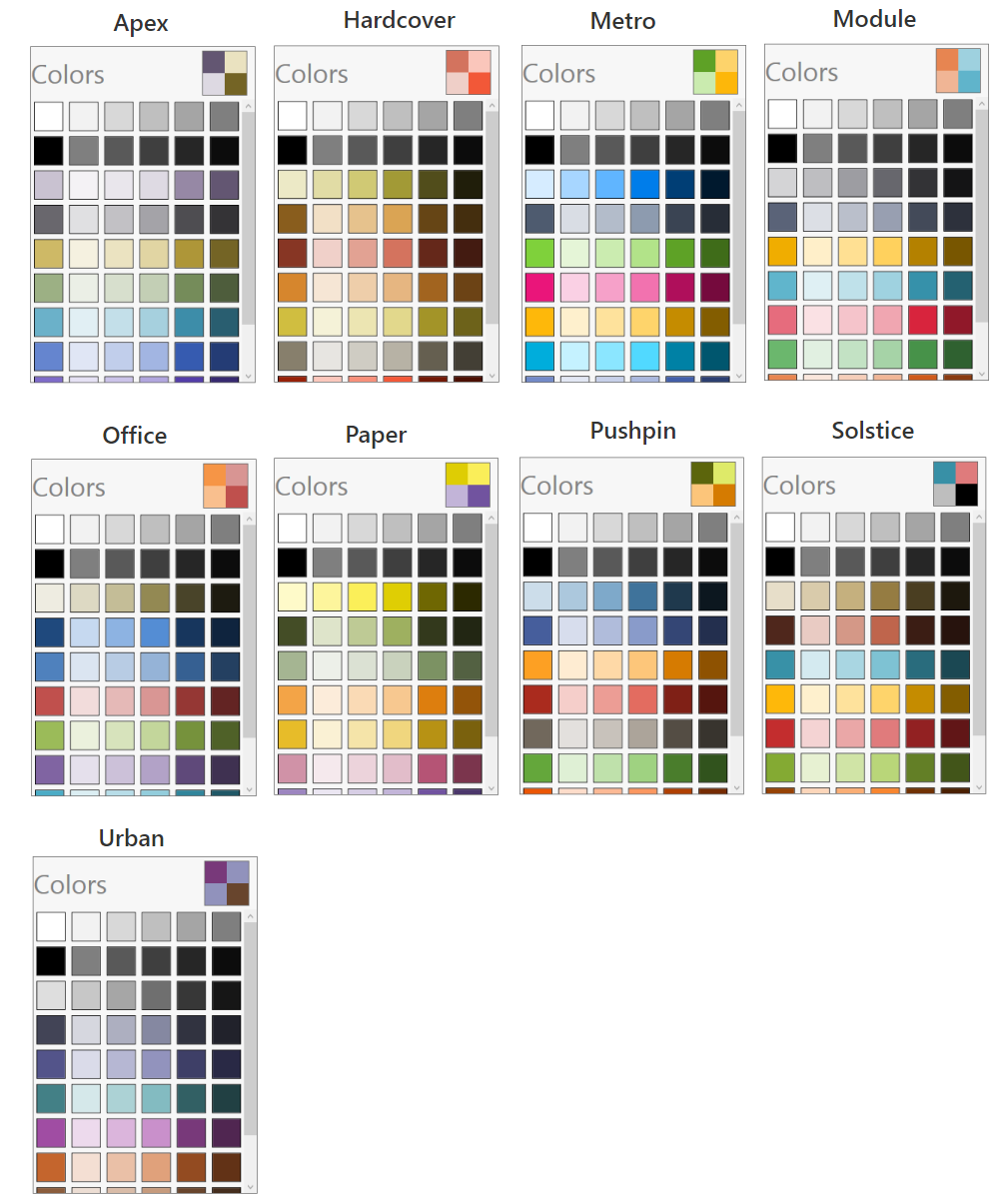 List of swatches in WPF Color Palette