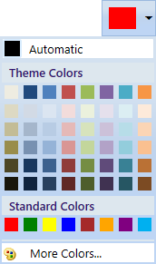 ColorPickerPalette programmatically picked the red color