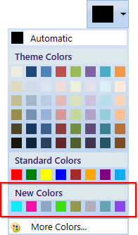 ColorPickerPalette with own color items