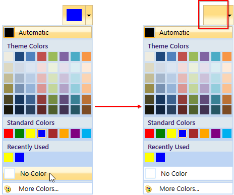 ColorPickerPalette reset selected color as Transparent by clicking the No color button