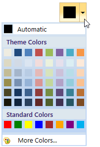 ColorPickerPalette control added by xaml and code