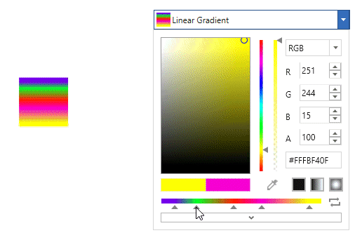 ColorPicker with arranging the gradient colors