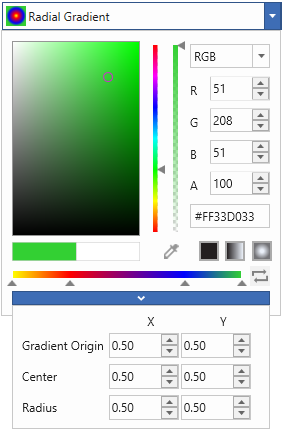 ColorPicker with Radial Gradient Editor