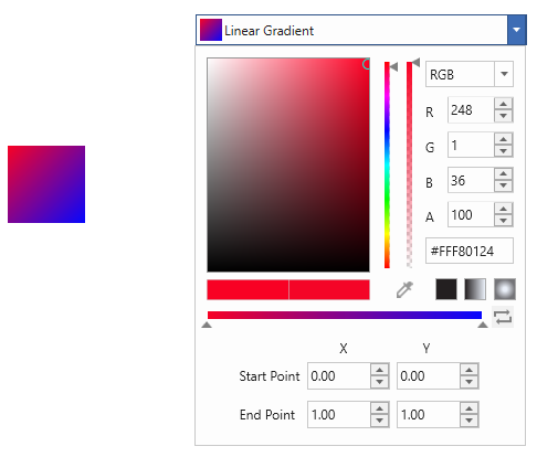 ColorPicker Linear Gradient Editor