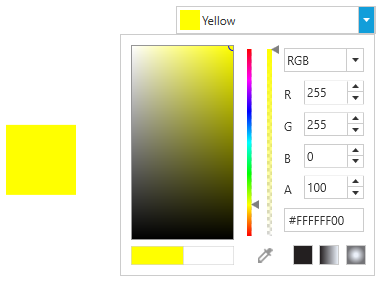 Choose a color from ColorPicker