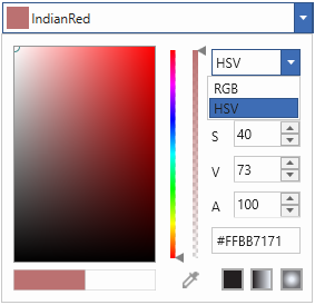 ColorPicker with HSV selection mode