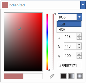 ColorPicker with RGB selection mode