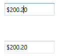 WPF Currency TextBox displays Binding Value