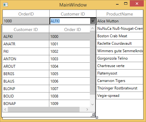 Customizing Dropdown Popup in WPF DataGrid