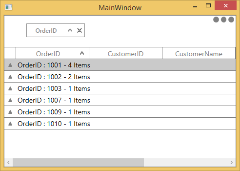 WPF DataGrid Column without Grouping