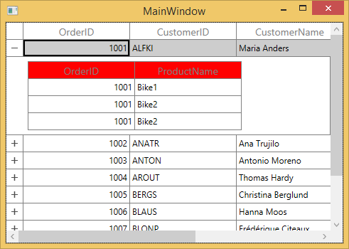 Changing Header Appearance of WPF Master Details View DataGrid