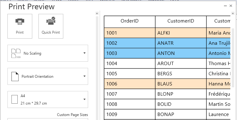 Customizing Row Style while Printing in WPF DataGrid