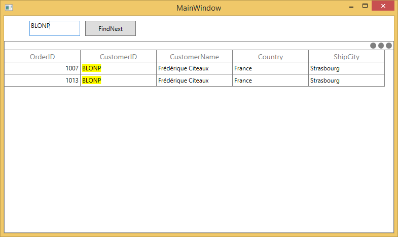 Enabling Filter based on Search in WPF DataGrid