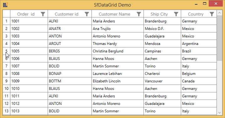 Wpf datagrid row. Wpf datagrid row