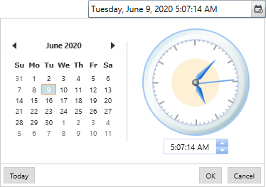 DateTimeEdit with combined clock and calendar