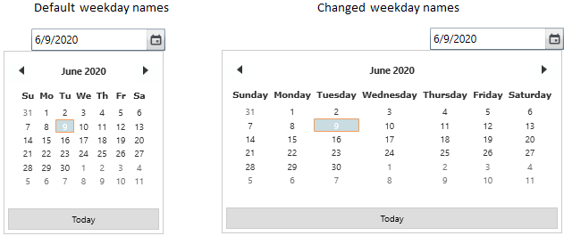 DateTimeEdit with changed weekday names