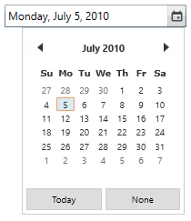 Dropdown Popup in WPF DateTimePicker control | Syncfusion