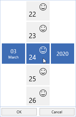 WPF DatePicker with Day Cell Template
