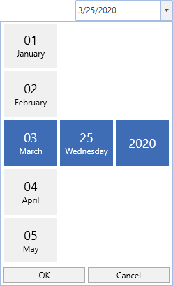 WPF DatePicker with Expanded View