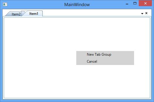 WPF Docking Context Menu with New Tab Group