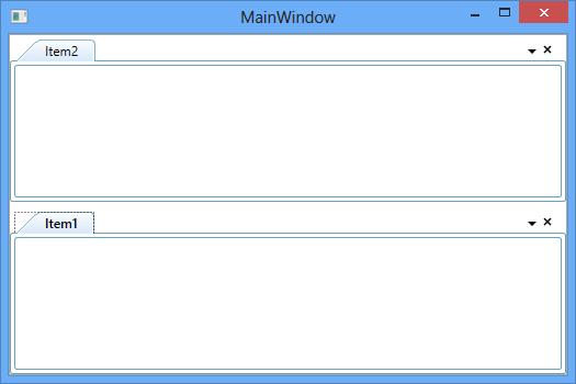 WPF Docking First Item Inserted to Next Tab Group by using Context Menu