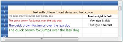 Change the font style and color in WPF GridControl