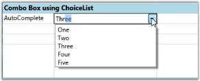 Autocomplete Combo box using ChoiceList in WPF GridControl