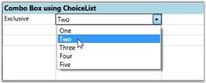 Exclusive Combo box using ChoiceList in WPF GridControl