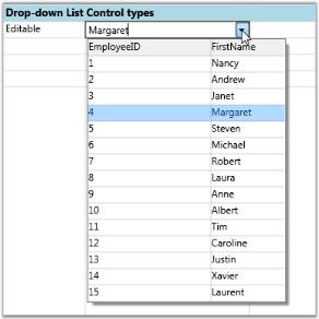 Editable Drop-down List Control in WPF GridControl