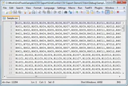 After export the whole grid to CSV format in WPF GridControl