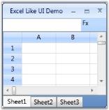 WPF GridControl with workbook of sheets