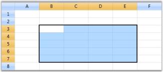 Grid Displaying Excel like Selection Frame