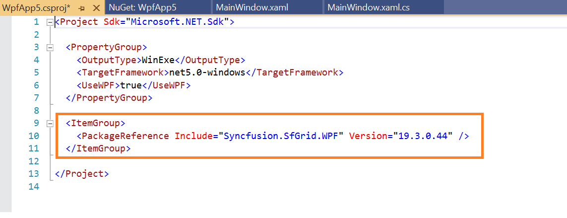 WPF Package Entry 
